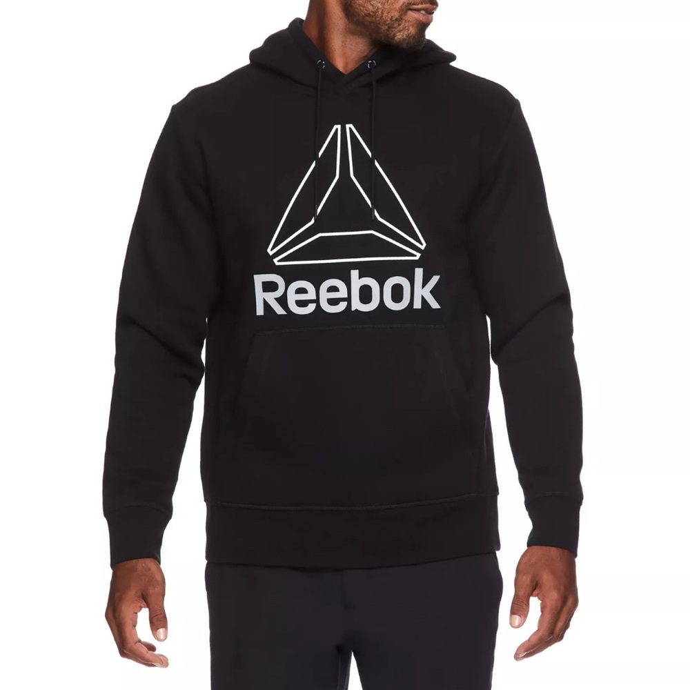 Reebok Men's Black Hoodie Sweatshirt #1022